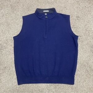 Men's Peter Millar Crown 1/4 Zip Sweater Vest Size L